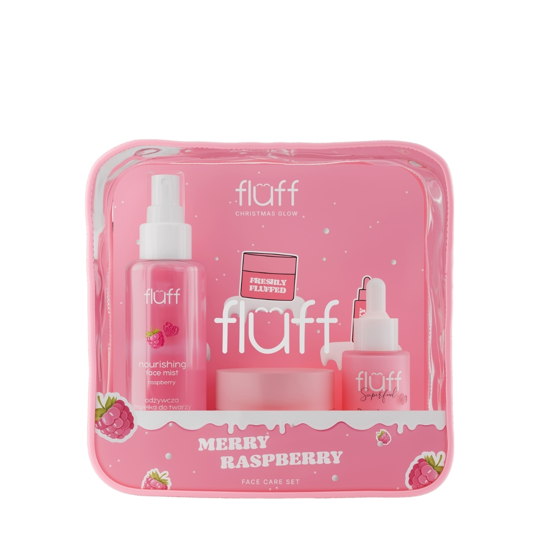 Fluff Face Care Set MERRY RASPBERRY 3pcs