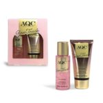 AQC Glow Touch Shimmer Set Body Lotion 88ml & Body Mist 88ml Pink
